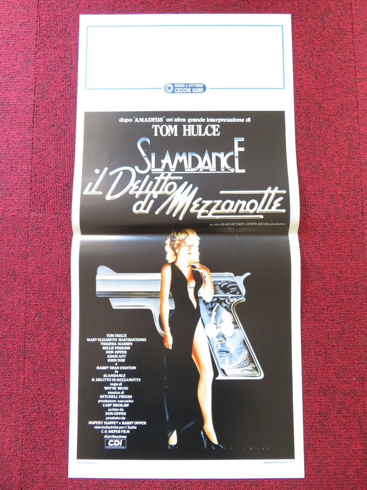 SLAMDANCE ITALIAN LOCANDINA POSTER TOM HULCE MARY ELIZABETH MASTRANTONIO 1987