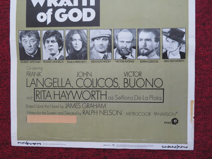 THE WRATH OF GOD US INSERT (14"x 36") POSTER ROBERT MITCHUM FRANK LANGELLA 1972