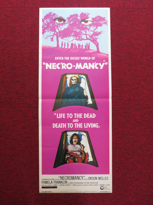 NECROMANCY US INSERT (14"x 36") POSTER ORSON WELLES PAMELA FRANKLIN 1972