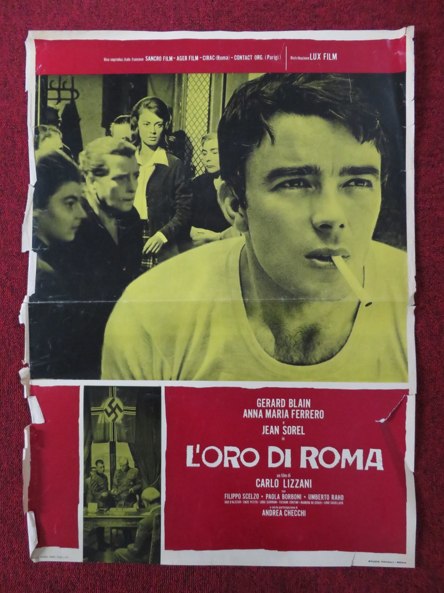 L'ORO DI ROMA - B ITALIAN FOTOBUSTA POSTER GERARD BLAIN ANNA MARIA FERRERO 1961