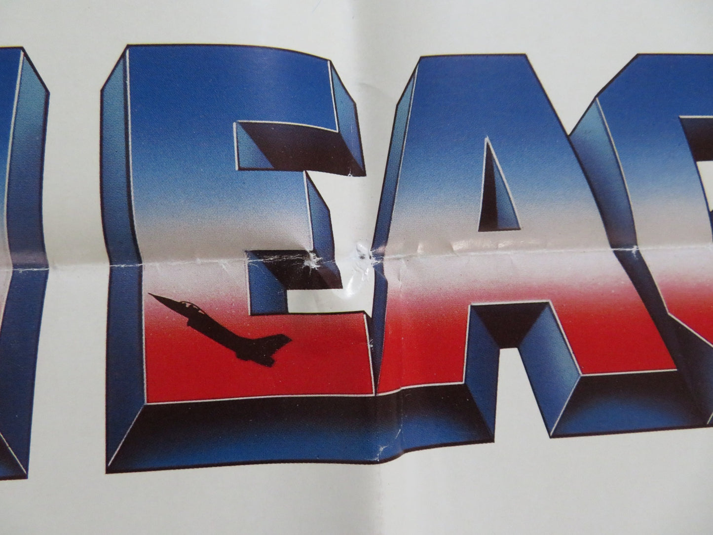 IRON EAGLE UK QUAD POSTER FOLDED JASON GEDRICK LOUIS GOSSETT JR. SUCHET 1986