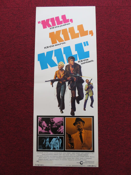 KILL! KILL! KILL! US INSERT (14"x 36") POSTER STEPHEN BOYD JAMES MASON 1972