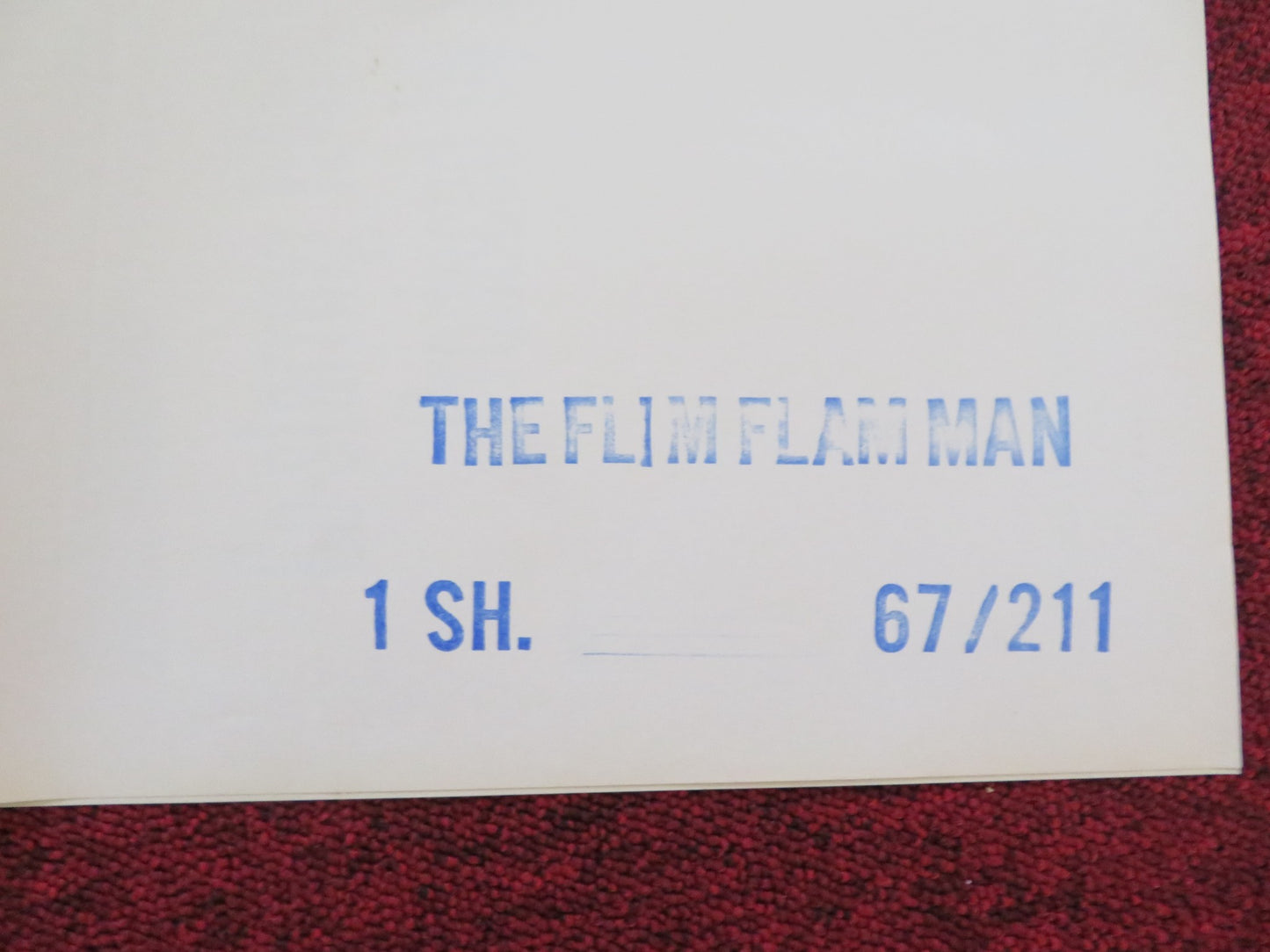 THE FLIM-FLAM MAN FOLDED US ONE SHEET POSTER GEORGE C. SCOTT SUE LYON 1967