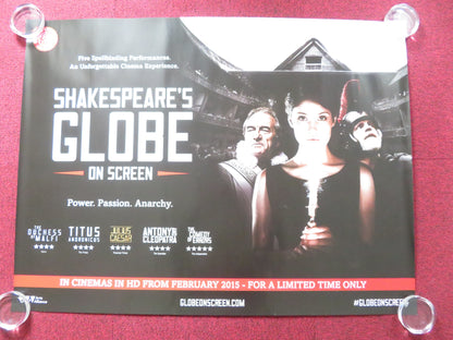 SHAKESPEARE'S GLOBE ON SCREEN - C UK QUAD ROLLED POSTER JULIUS CASEAR 2015