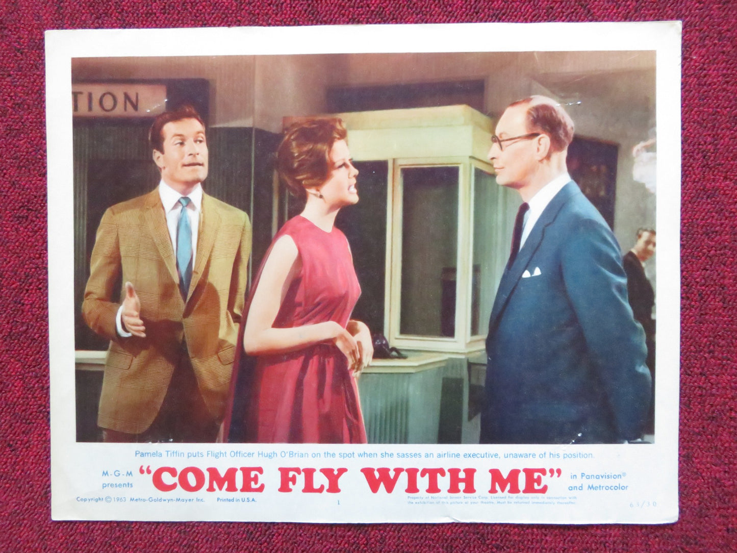 COME FLY WITH ME US LOBBY CARD FULL SET HUGH O'BRIAN PAMELA TIFFIN 1963