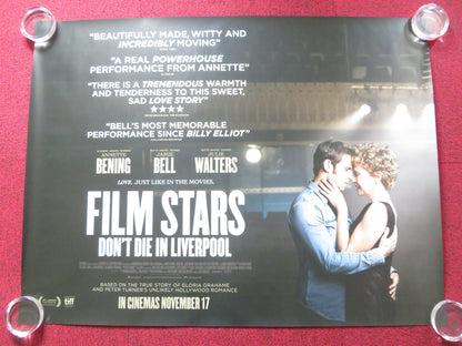 FILM STARS DON'T DIE IN LIVERPOOL UK QUAD ROLLED POSTER ANNETTE BENING 2017