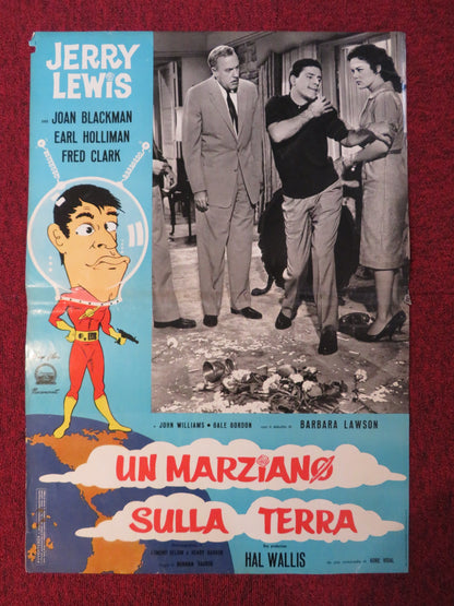 VISIT TO A SMALL PLANET - A ITALIAN FOTOBUSTA POSTER JERRY LEWIS BLACKMAN 1960