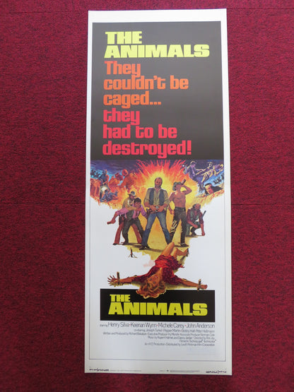 THE ANIMALS US INSERT (14"x 36") POSTER HENRY SILVA KEENAN WYNN 1971