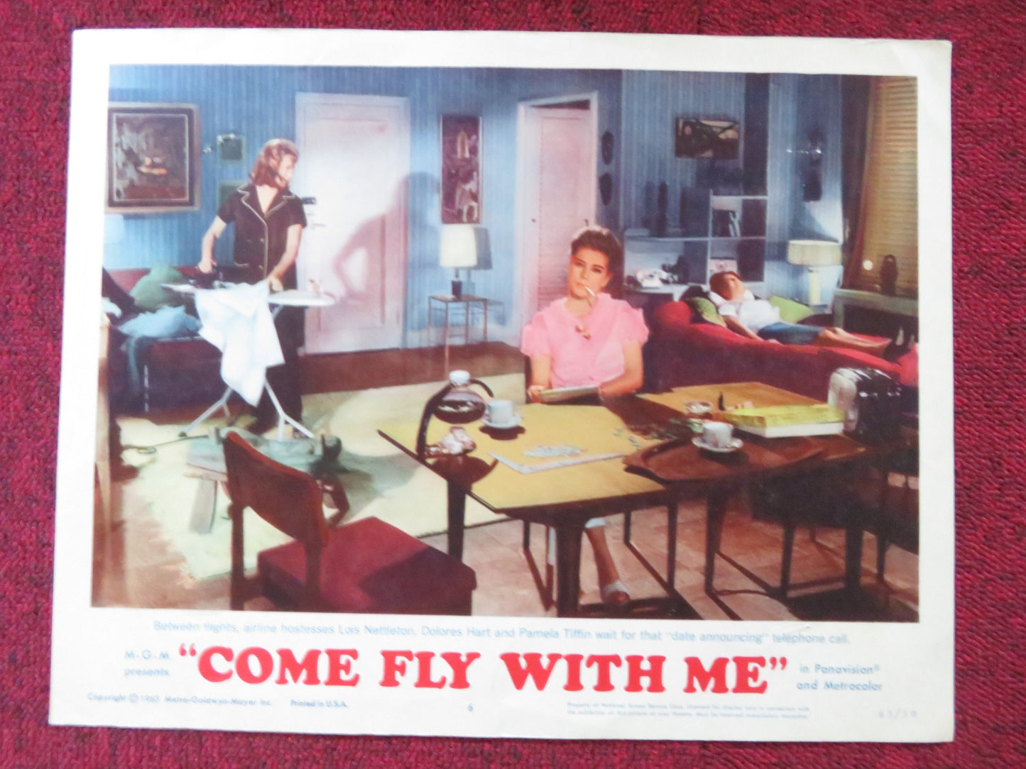 COME FLY WITH ME US LOBBY CARD FULL SET HUGH O'BRIAN PAMELA TIFFIN 1963