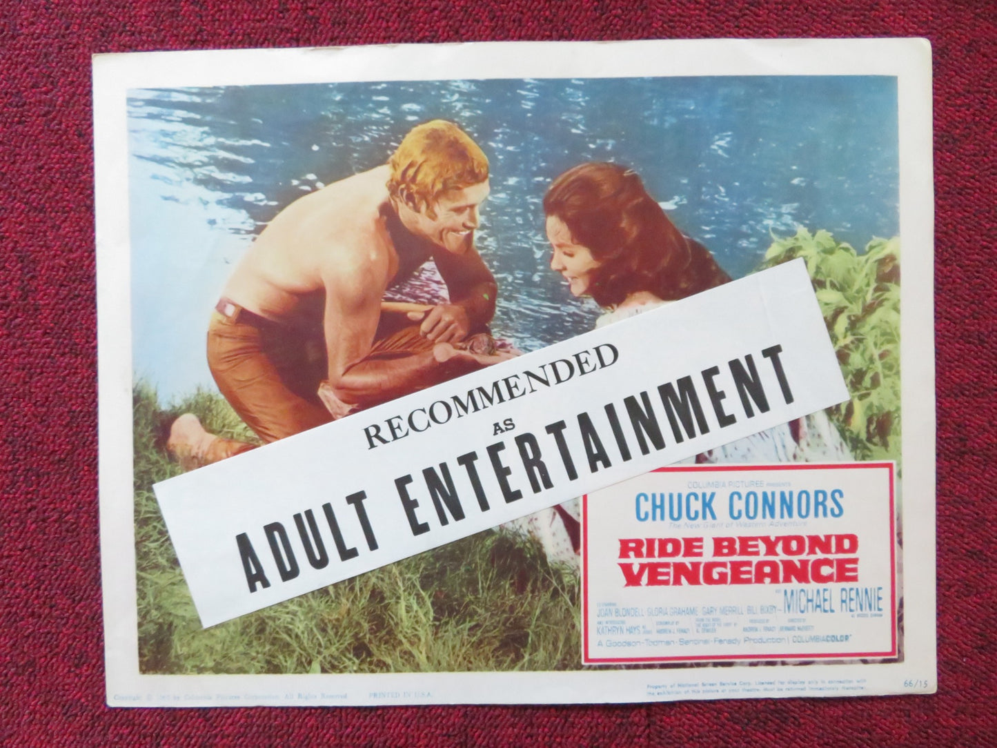 RIDE BEYOND VENGEANCE US LOBBY CARD FULL SET CHUCK CONNORS MICHAEL RENNIE 1966