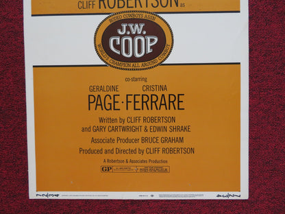 J.W.COOP US INSERT (14"x 36") POSTER GERALDINE PAGE CRISTINA FERRARE 1972