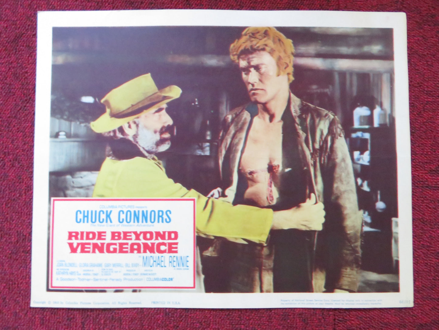 RIDE BEYOND VENGEANCE US LOBBY CARD FULL SET CHUCK CONNORS MICHAEL RENNIE 1966