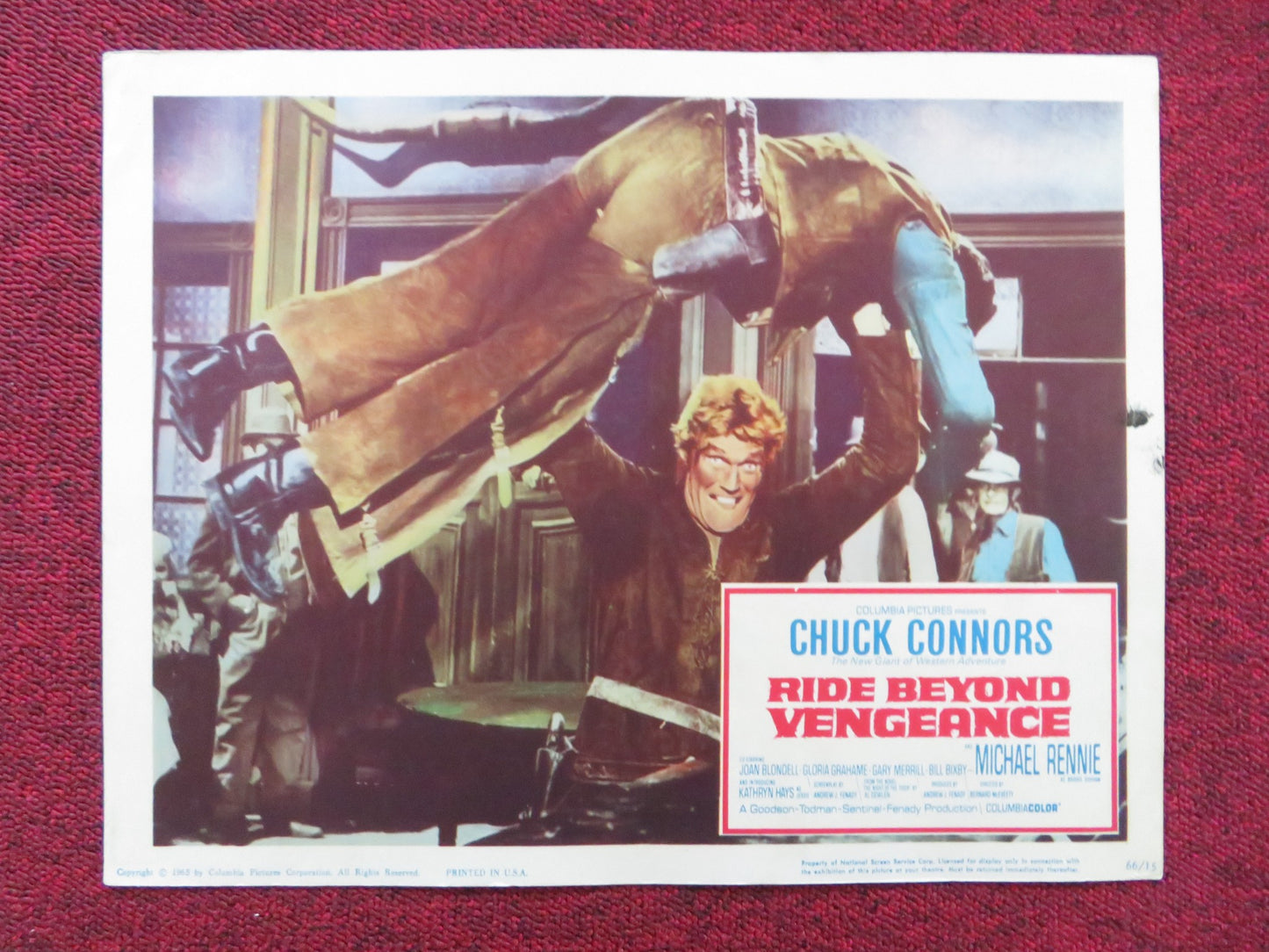 RIDE BEYOND VENGEANCE US LOBBY CARD FULL SET CHUCK CONNORS MICHAEL RENNIE 1966