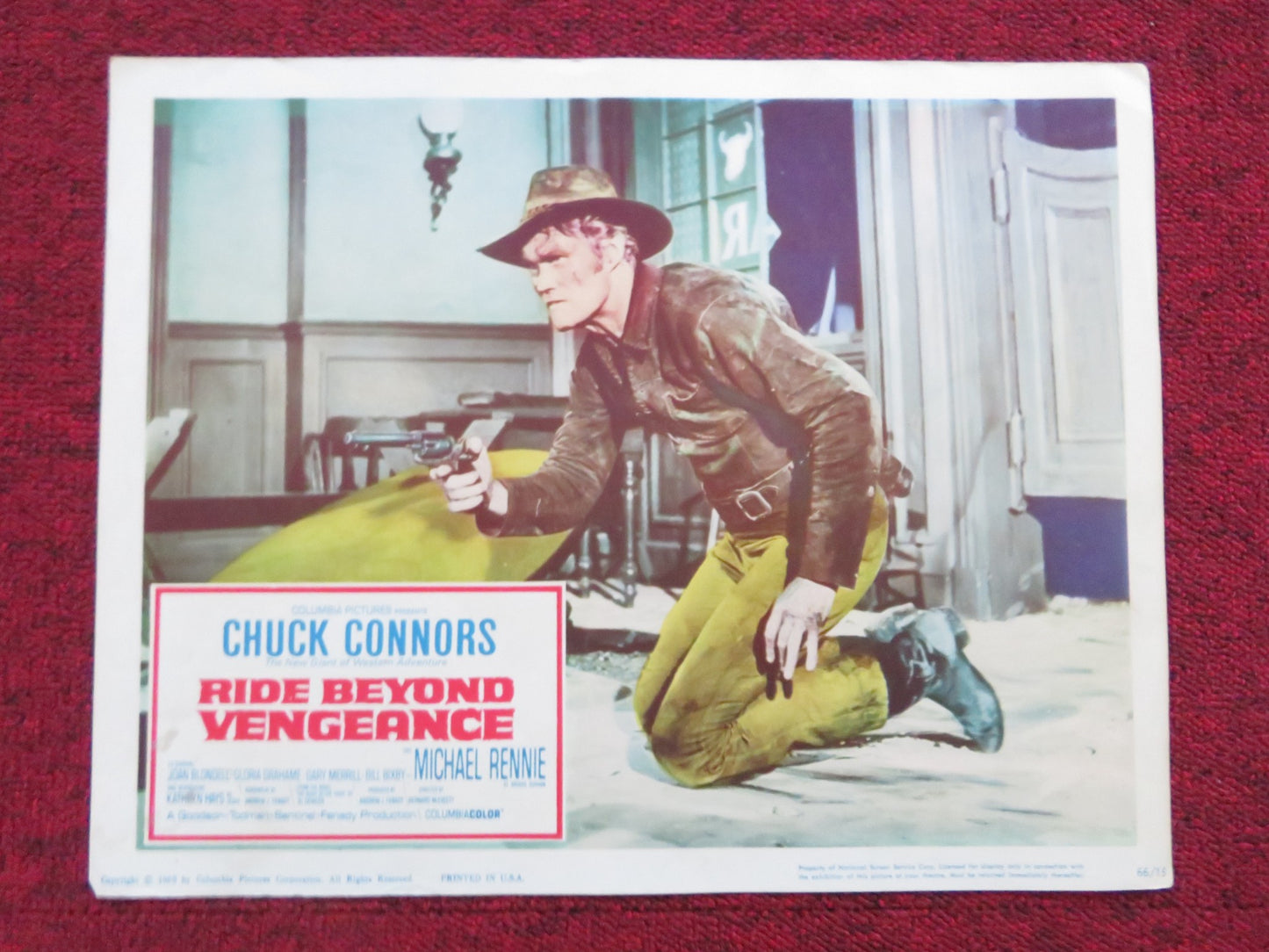 RIDE BEYOND VENGEANCE US LOBBY CARD FULL SET CHUCK CONNORS MICHAEL RENNIE 1966