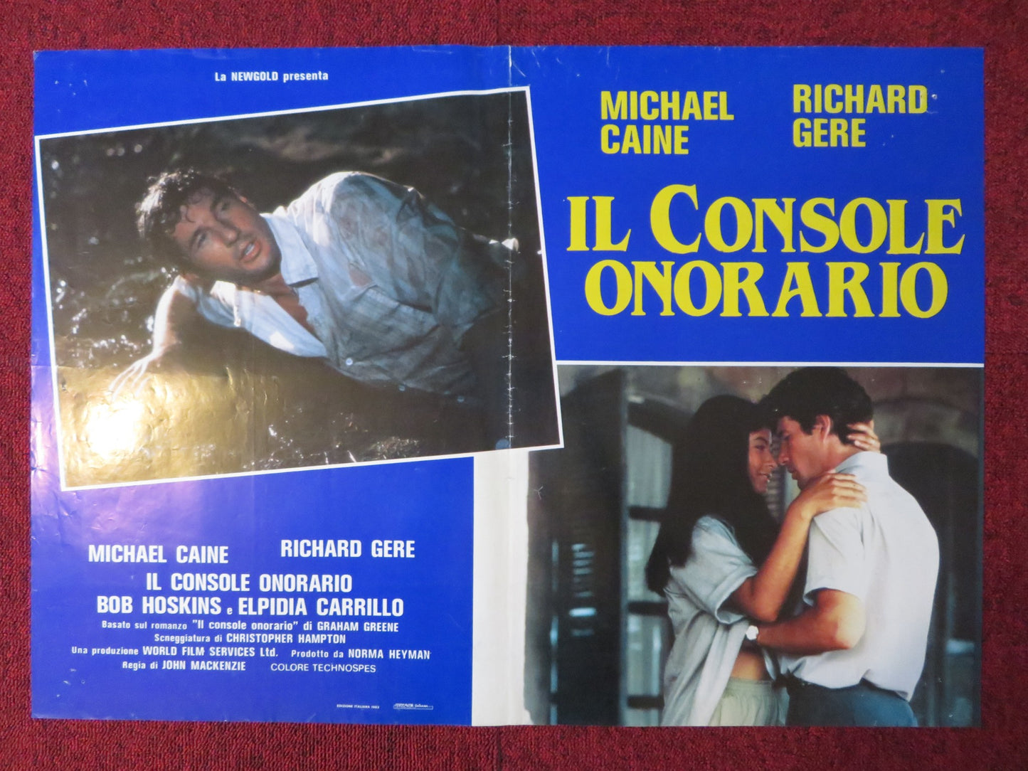 THE HONORARY CONSUL - A ITALIAN FOTOBUSTA POSTER MICHAEL CAINE RICHARD GERE 1983