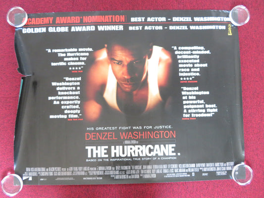 THE HURRICANE UK QUAD (30"x 40") ROLLED POSTER DENZEL WASHINGTON J. HANNAH 1999