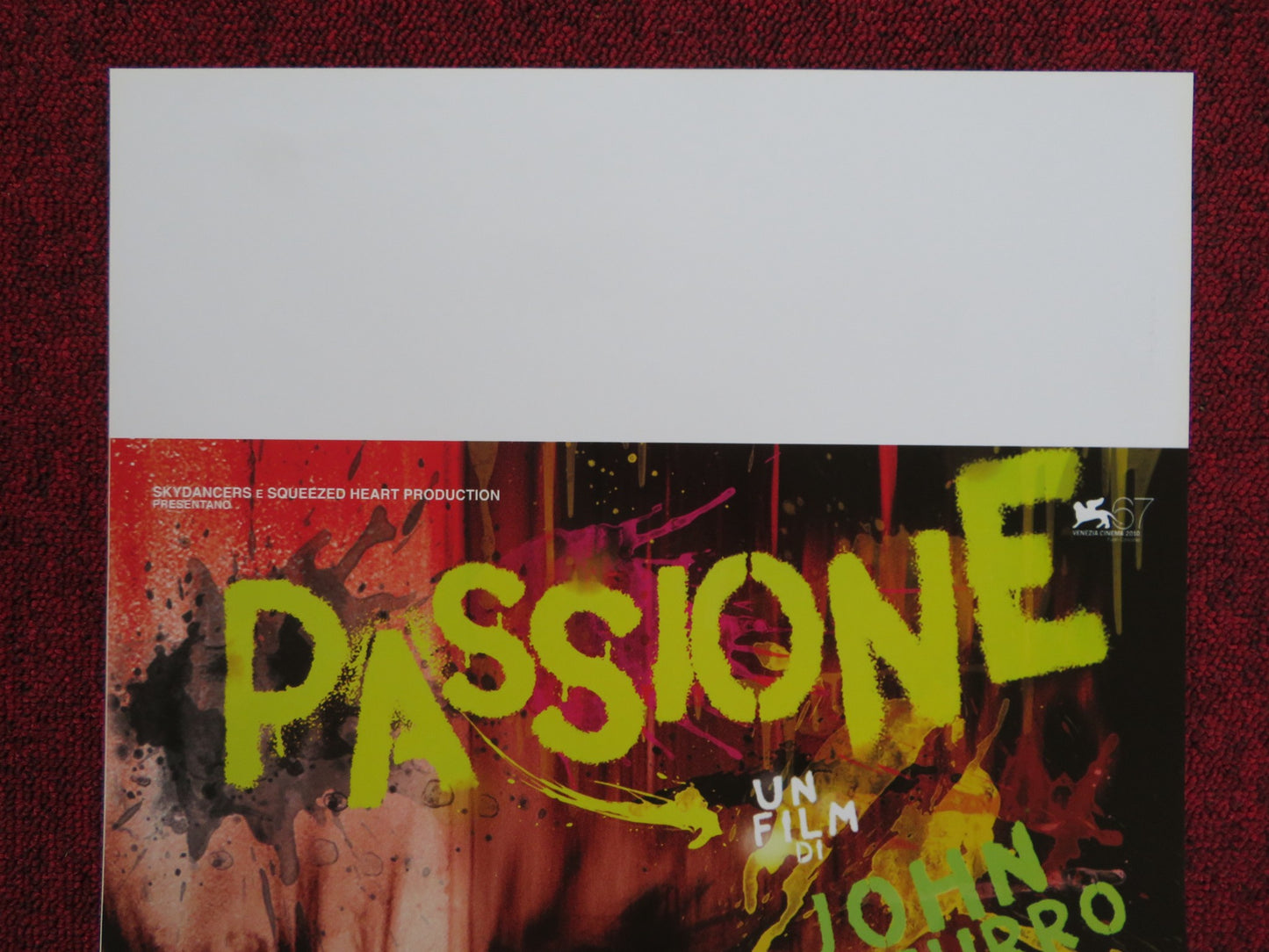 PASSIONE ITALIAN LOCANDINA POSTER JOHN TURTURRO MAX CASELLA 2010