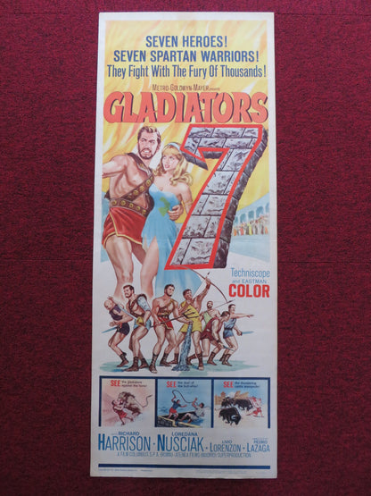 GLADIATORS 7 US INSERT (14"x 36") POSTER RICHARD HARRISON 1963