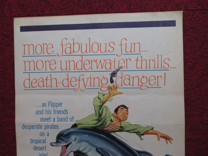 FLIPPER'S NEW ADVENTURE US INSERT (14"x 36") POSTER LUKE HALPIN BRIAN KELLY 1964