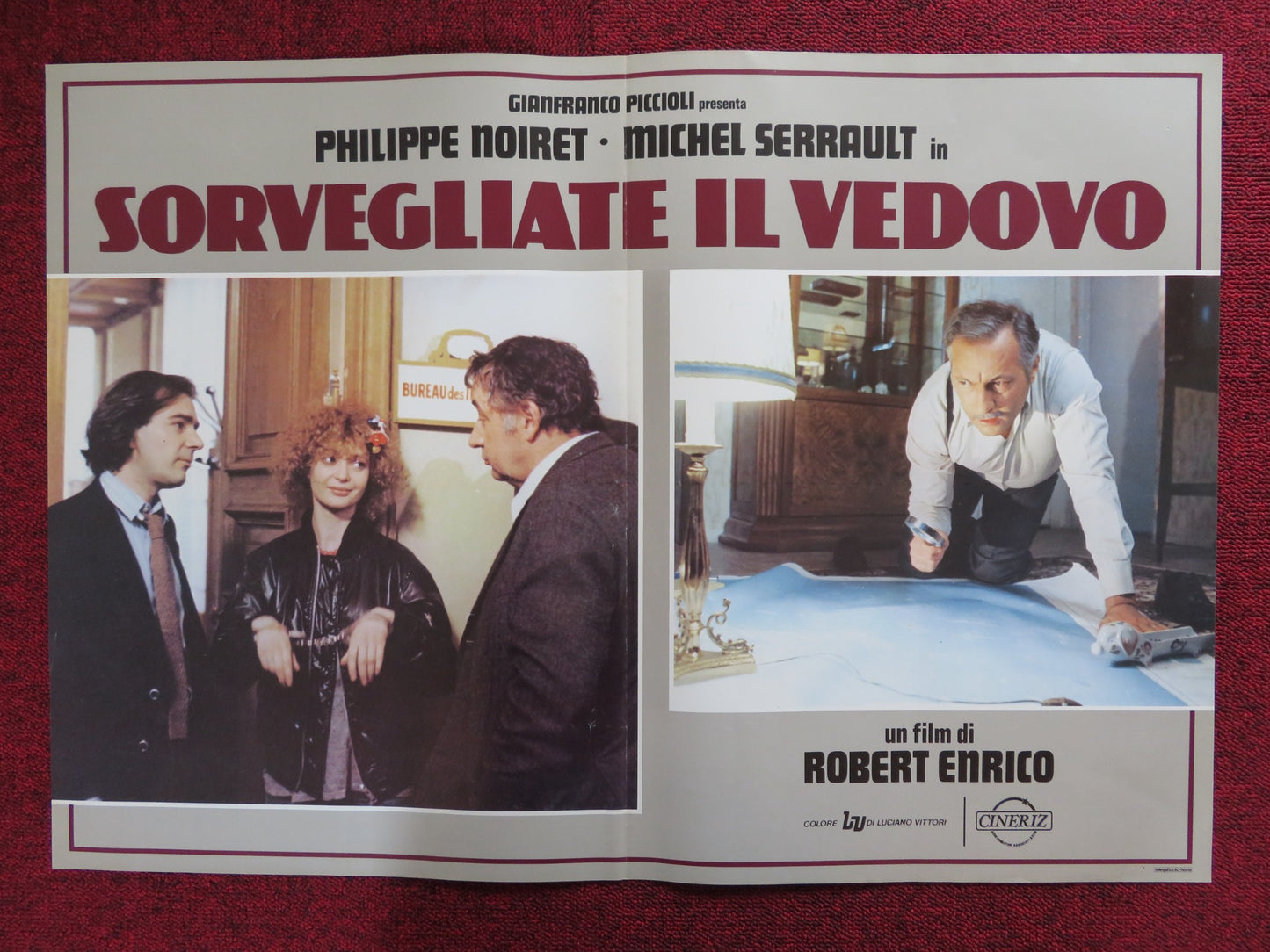 SORVEGLIATE IL VEDOVO - B ITALIAN FOTOBUSTA POSTER P. NOIRET M. SERRAULT 1980