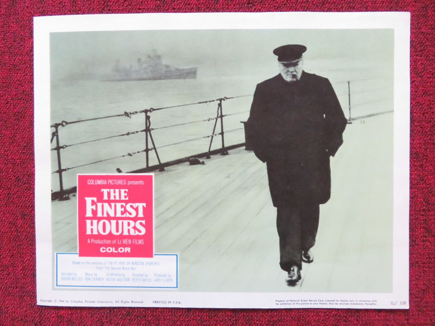 THE FINEST HOURS US LOBBY CARD FULL SET ORSON WELLES WINSTON CHURCHILL 1964