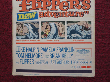 FLIPPER'S NEW ADVENTURE US INSERT (14"x 36") POSTER LUKE HALPIN BRIAN KELLY 1964