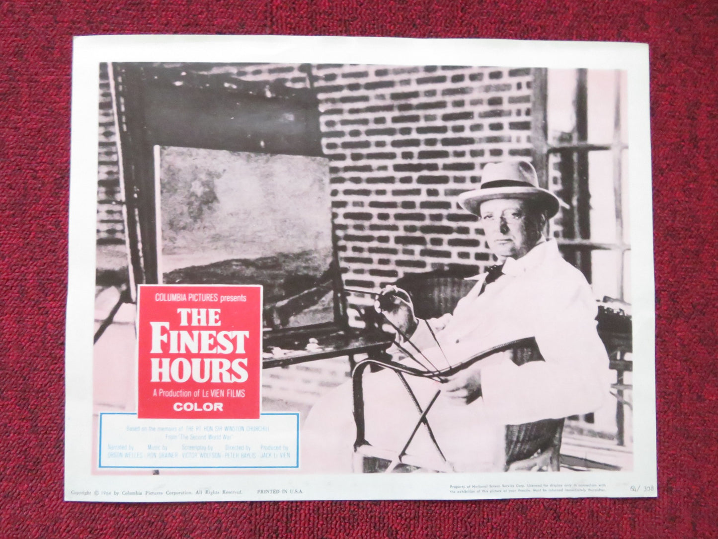 THE FINEST HOURS US LOBBY CARD FULL SET ORSON WELLES WINSTON CHURCHILL 1964