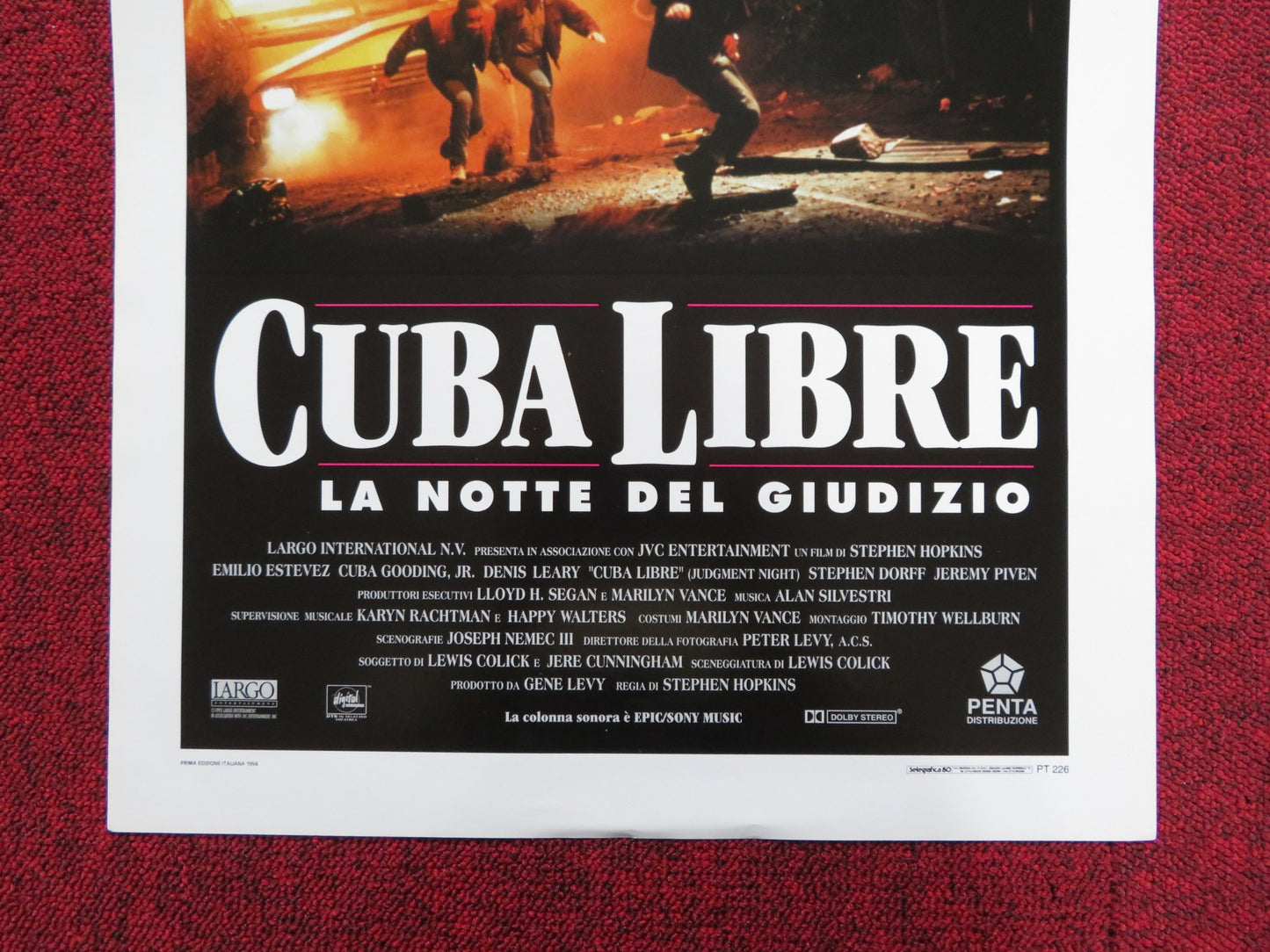 JUDGMENT NIGHT ITALIAN LOCANDINA POSTER EMILIO ESTEVEZ CUBA GOODING JR. 1994