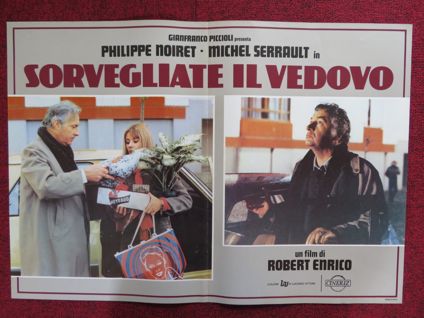 SORVEGLIATE IL VEDOVO - C ITALIAN FOTOBUSTA POSTER P. NOIRET M. SERRAULT 1980