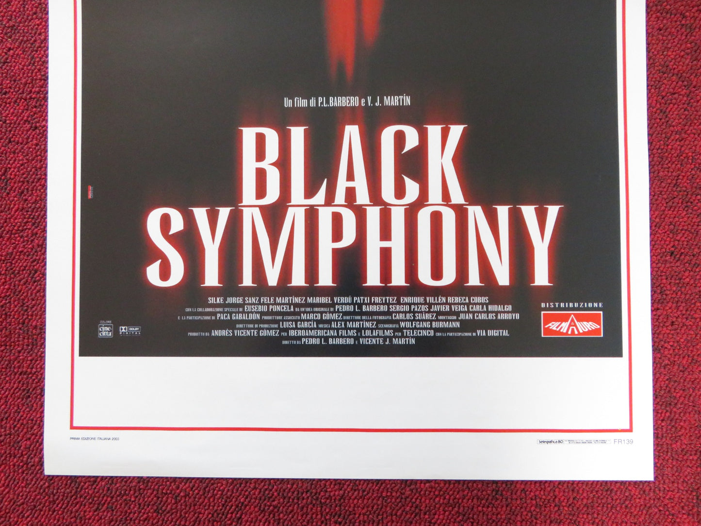 BLACK SYMPHONY ITALIAN LOCANDINA POSTER SILKE JORGE SANZ 2001