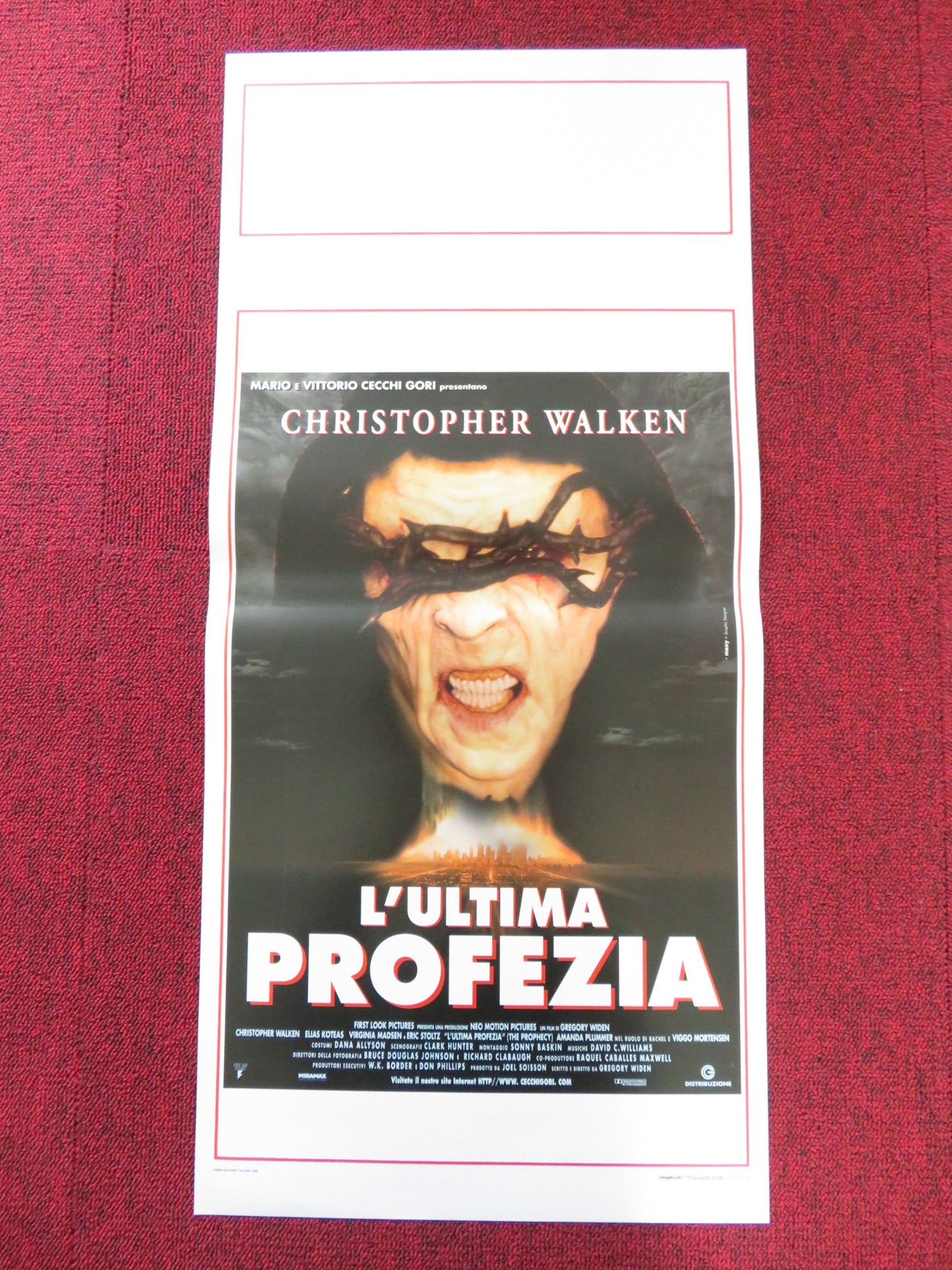 THE PROPHECY ITALIAN LOCANDINA POSTER CHRISTOPHER WALKEN ELIAS KOTEAS 1995