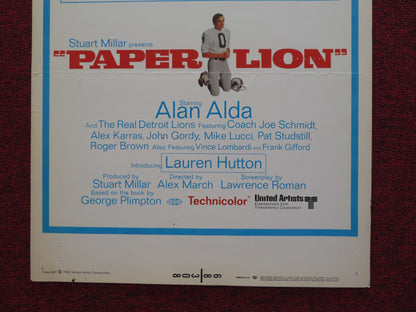 PAPER LION US INSERT (14"x 36") POSTER ALAN ALDA 1968