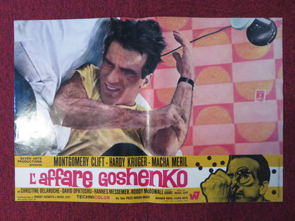 L'AFFARE GOSHENKO ITALIAN FOTOBUSTA POSTER MONTGOMERY CLIFT HARDY KRUGER 1968