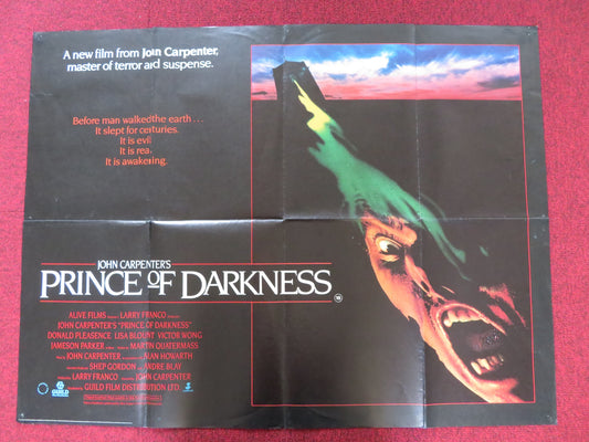 PRINCE OF DARKNESS UK QUAD POSTER FOLDED CARPENTER DONALD PLEASENCE 1987