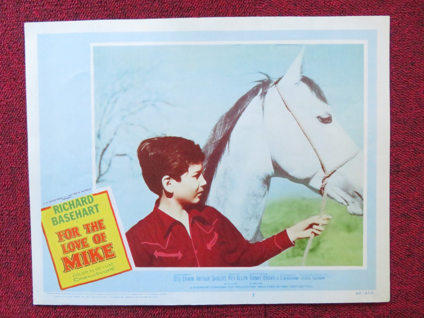 FOR THE LOVE OF MIKE US LOBBY CARD FULL SET RICHARD BASEHEART STUARY ERWIN 1960