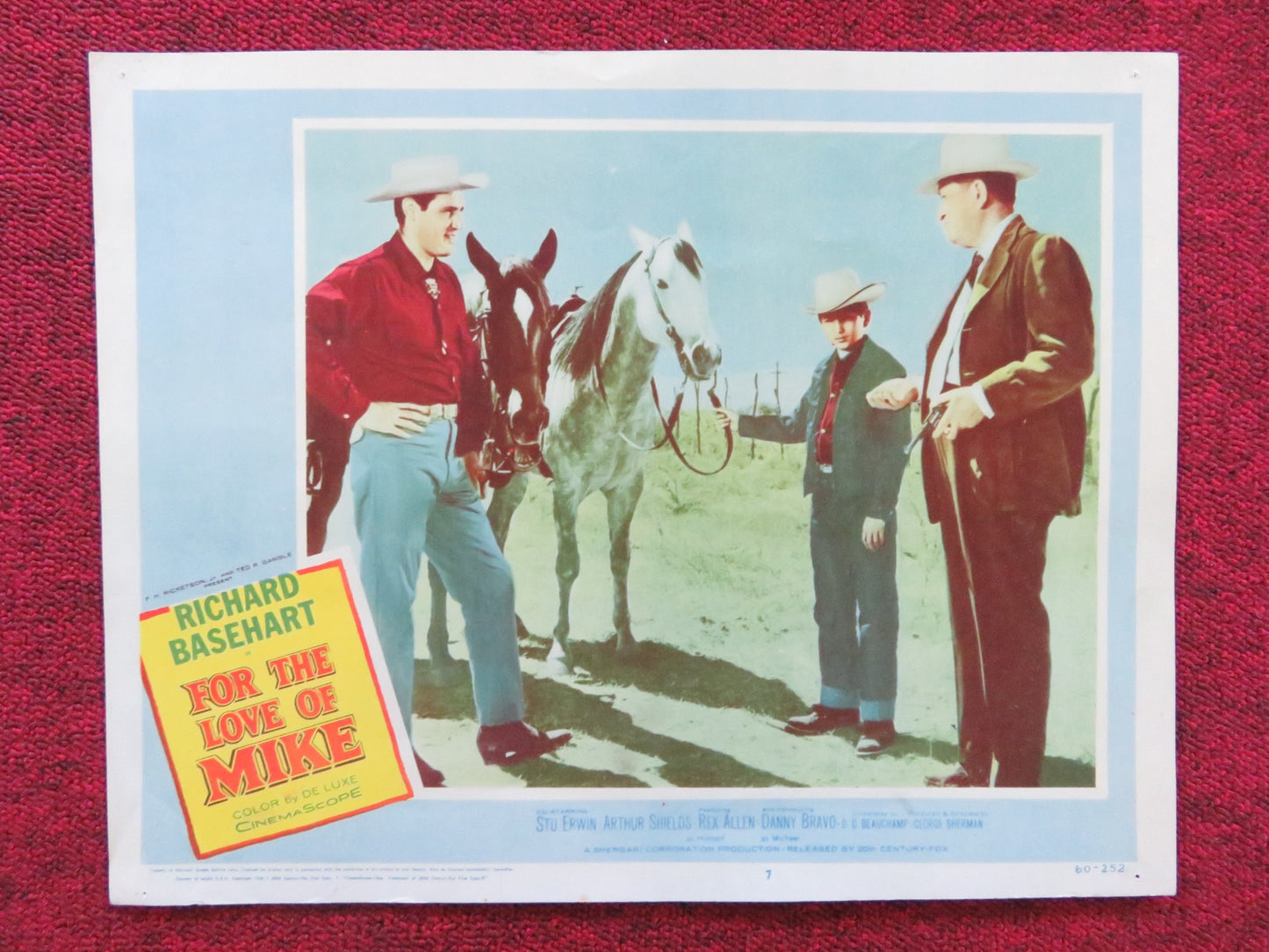 FOR THE LOVE OF MIKE US LOBBY CARD FULL SET RICHARD BASEHEART STUARY ERWIN 1960