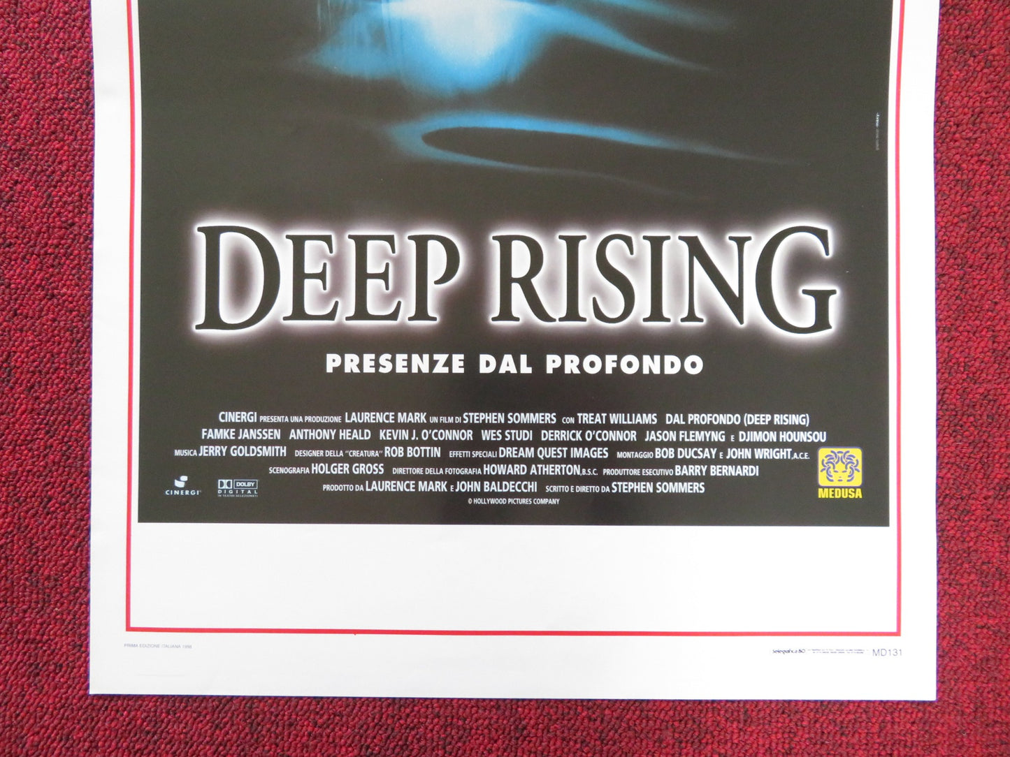 DEEP RISING ITALIAN LOCANDINA POSTER TREAT WILLIAMS FAMKE JANSSEN 1998