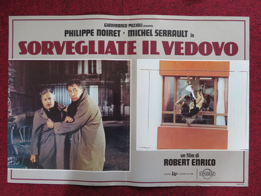 SORVEGLIATE IL VEDOVO - E ITALIAN FOTOBUSTA POSTER P. NOIRET M. SERRAULT 1980