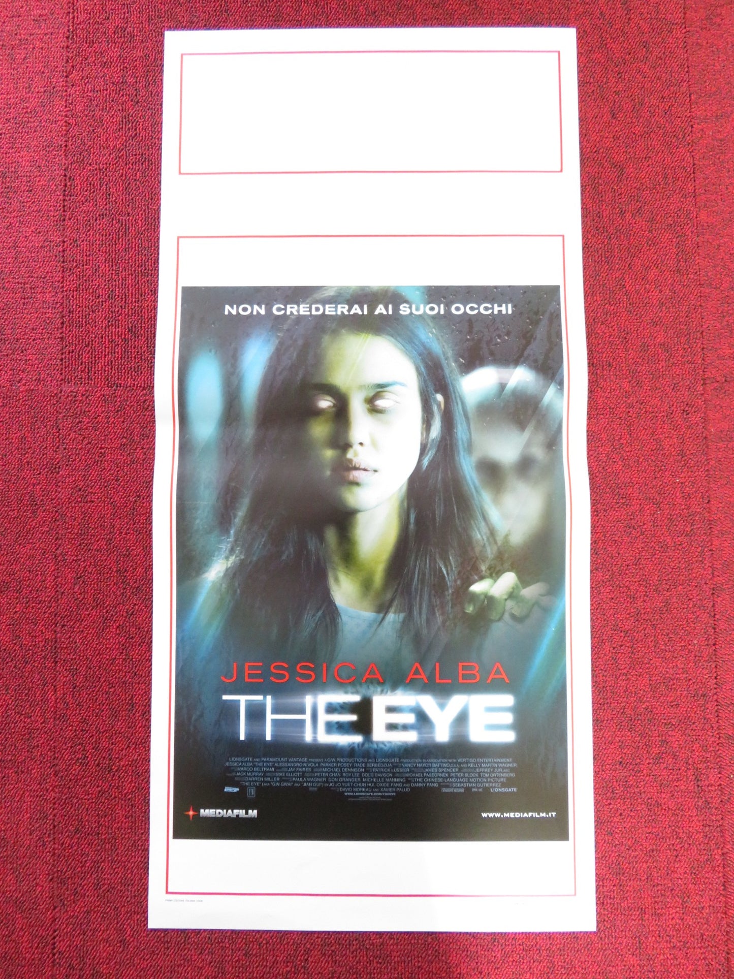 THE EYE ITALIAN LOCANDINA POSTER JESSICA ALBA ALESSANDRO NIVOLA 2008