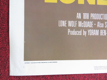 LONE WOLF MCQUADE FOLDED US ONE SHEET POSTER CHUCK NORRIS DAVID CARRADINE 1983