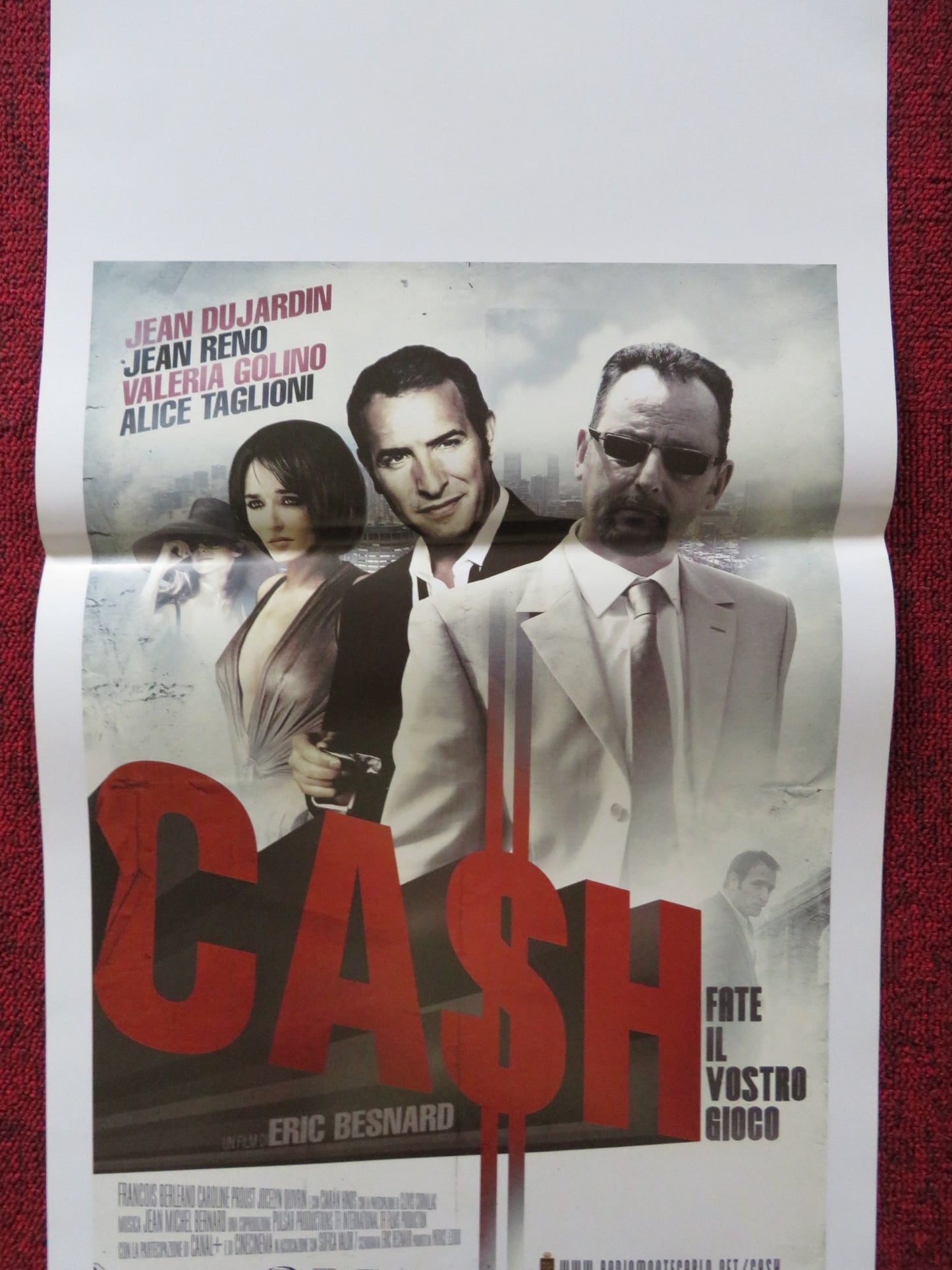 CASH ITALIAN LOCANDINA POSTER JEAN RENO JEAN DUJARDIN 2008