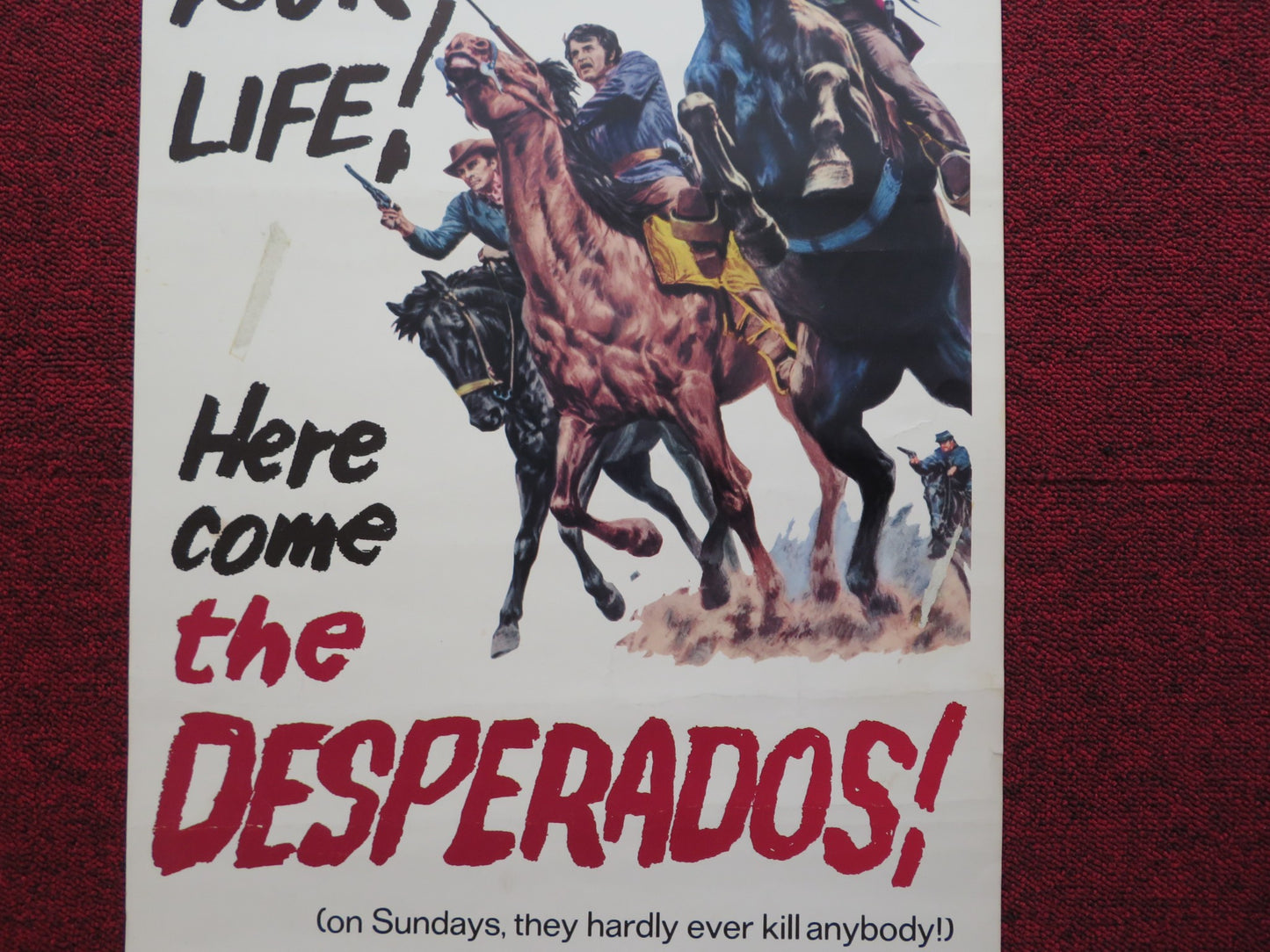 THE DESPERADOS US INSERT (14"x 36") POSTER JACK PALANCE VINCE EDWARDS 1969