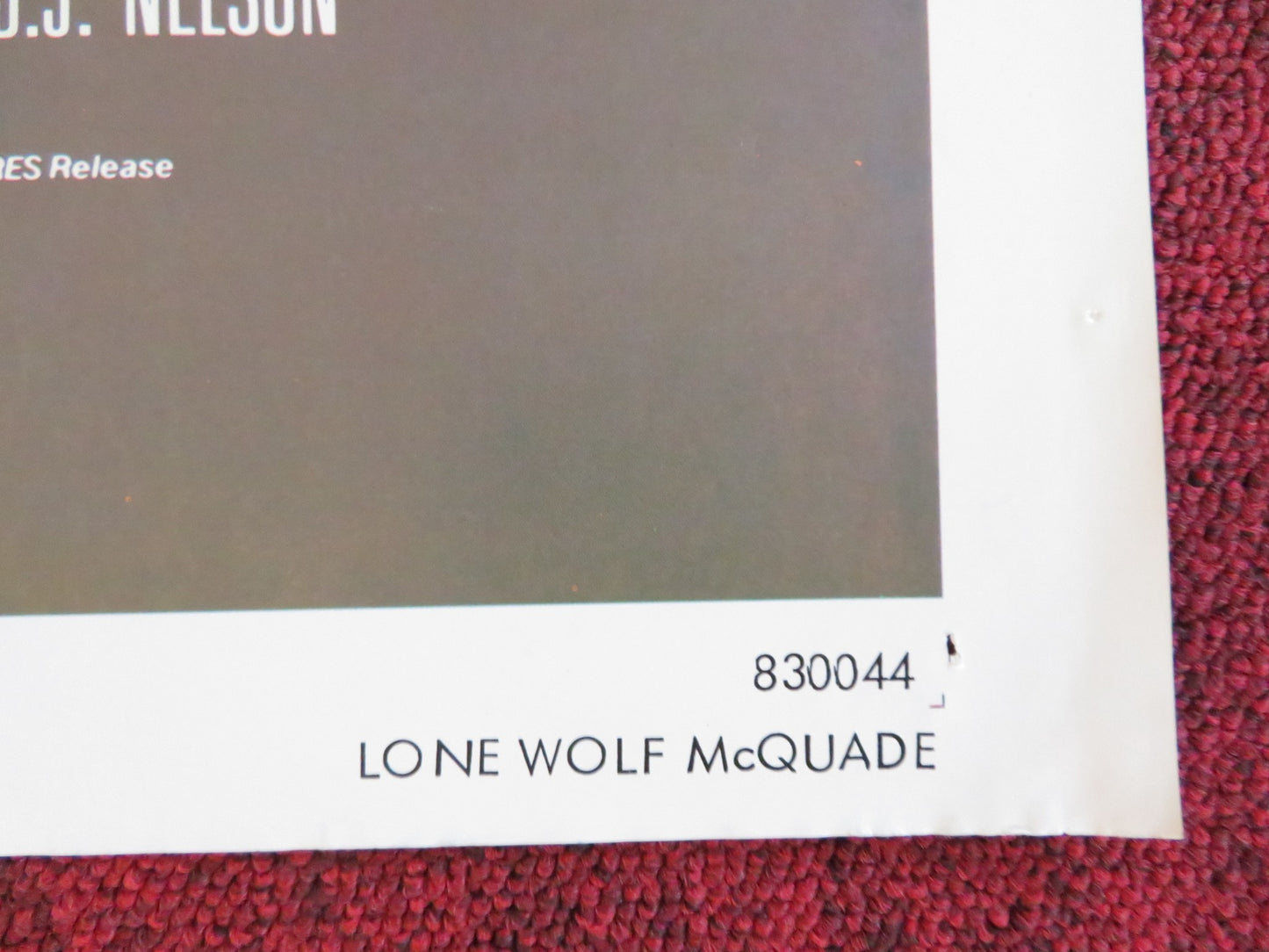 LONE WOLF MCQUADE FOLDED US ONE SHEET POSTER CHUCK NORRIS DAVID CARRADINE 1983