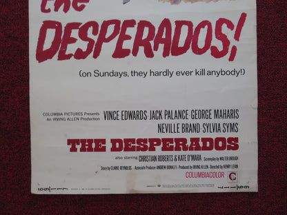 THE DESPERADOS US INSERT (14"x 36") POSTER JACK PALANCE VINCE EDWARDS 1969