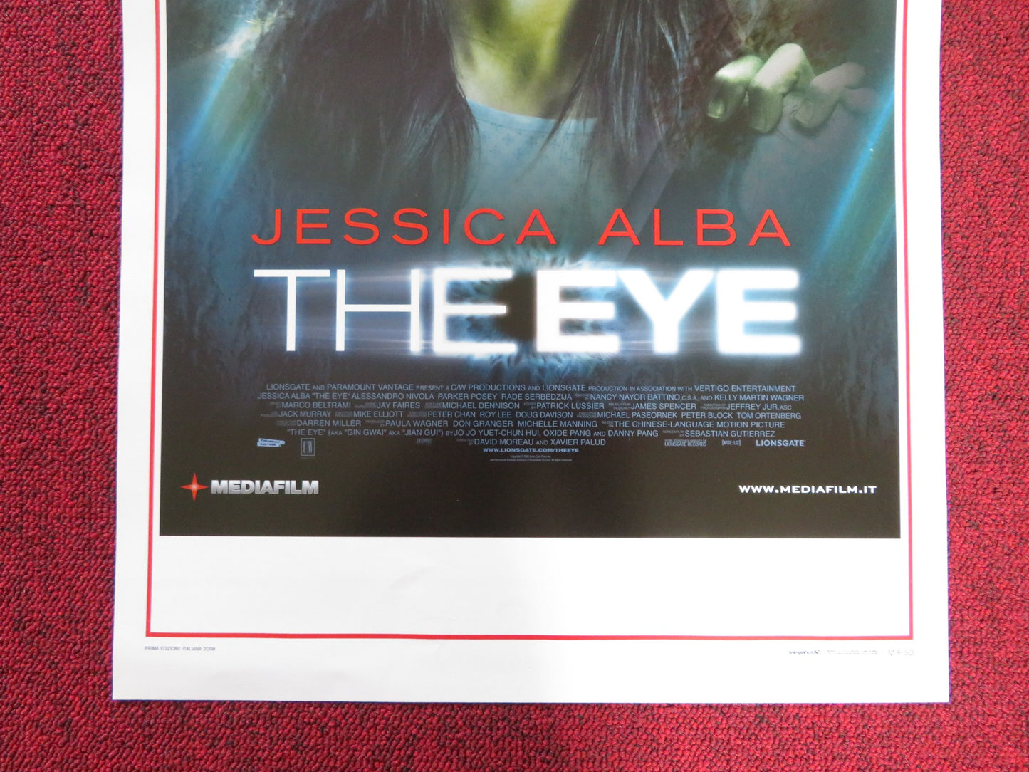 THE EYE ITALIAN LOCANDINA POSTER JESSICA ALBA ALESSANDRO NIVOLA 2008