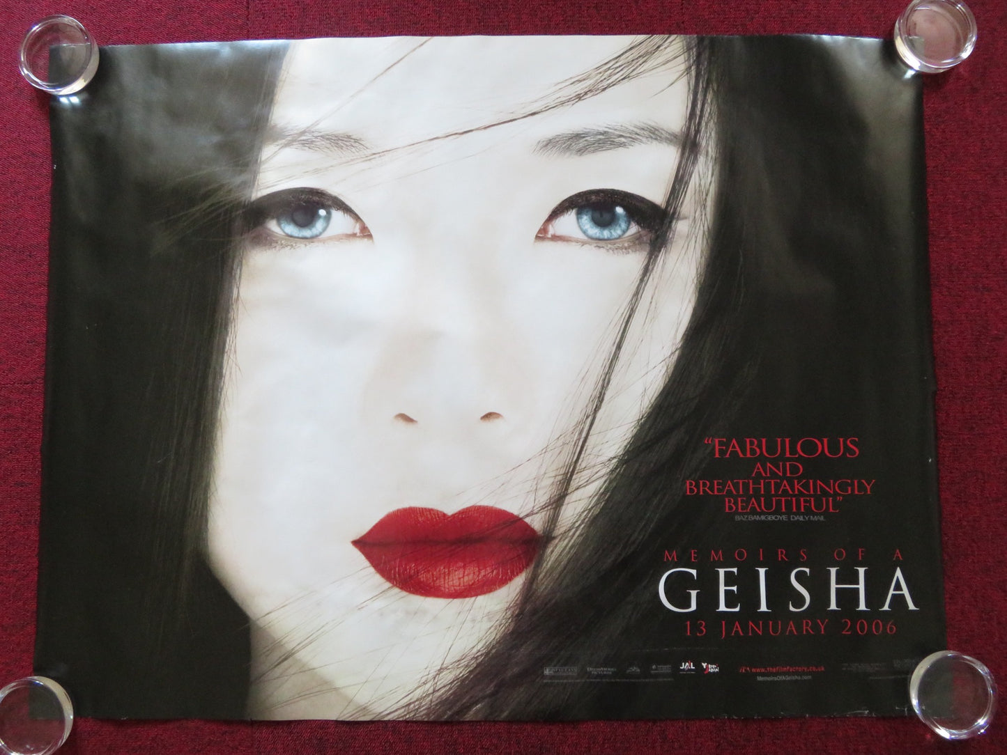 MEMOIRS OF A GEISHA UK QUAD (30"x 40") ROLLED POSTER SUZUKA OHGO TOGO IGAWA 2005