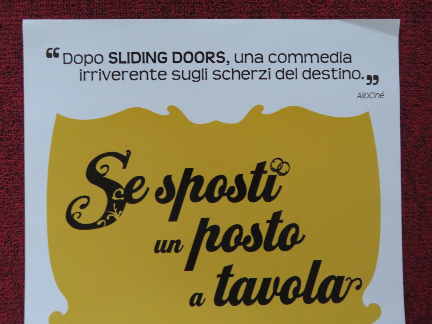 SE SPOSTI UN POSTO A TAVOLA ITALIAN LOCANDINA POSTER ELSA ZYLBERSTEIN 2012