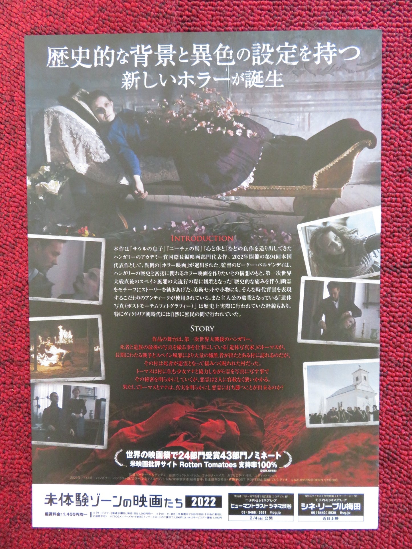 POST MORTEM JAPANESE CHIRASHI (B5) POSTER VIKTOR KLEM FRUZSINA HAIS 2020