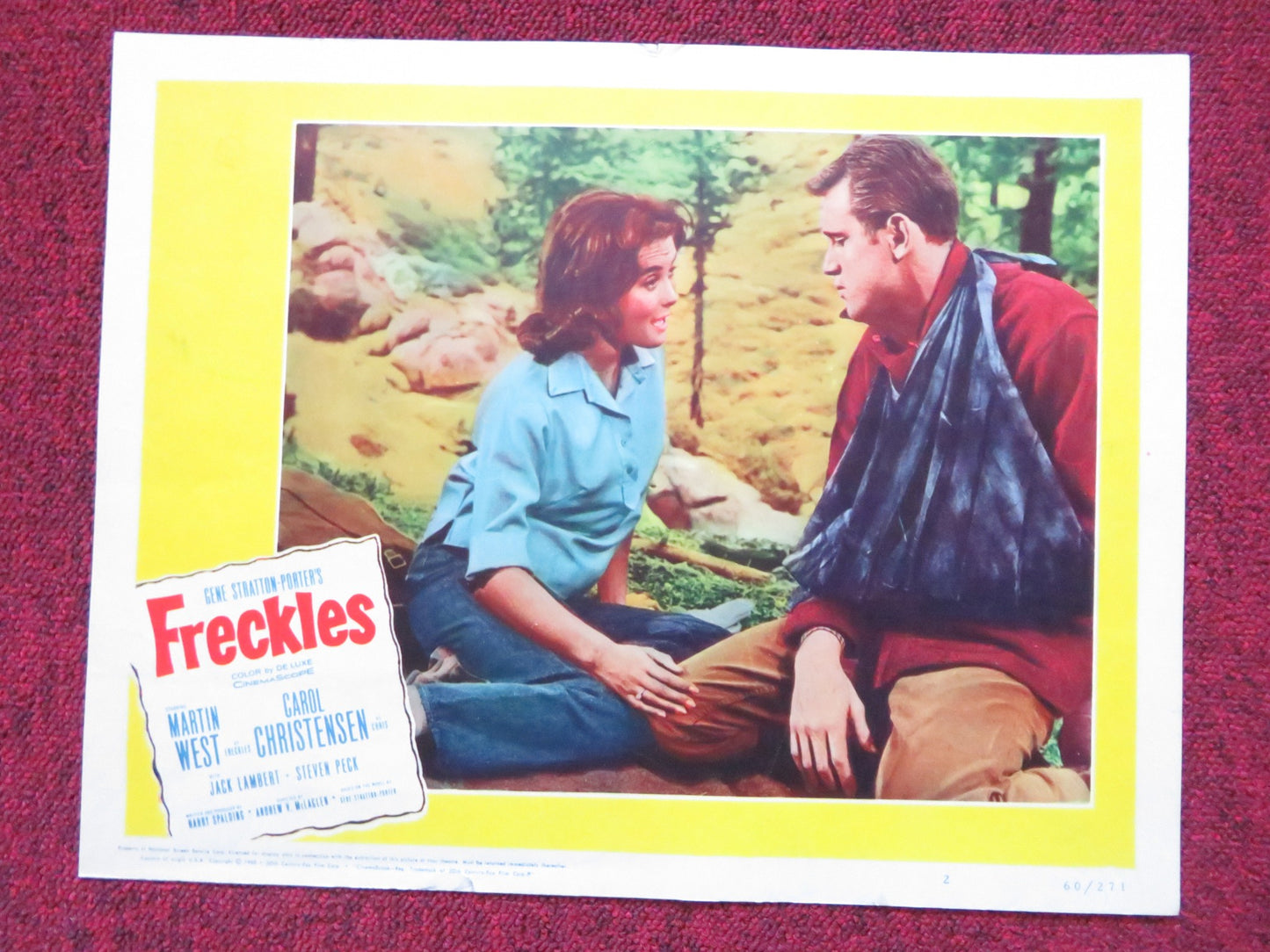 FRECKLES US LOBBY CARD FULL SET MARTIN WEST CAROL CHRISTENSEN 1960