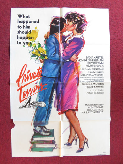 PRIVATE LESSONS FOLDED US ONE SHEET POSTER SYLVIA KRISTEL HOWARD HESSEMAN 1981